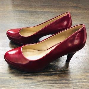 Bandolino red platform heel